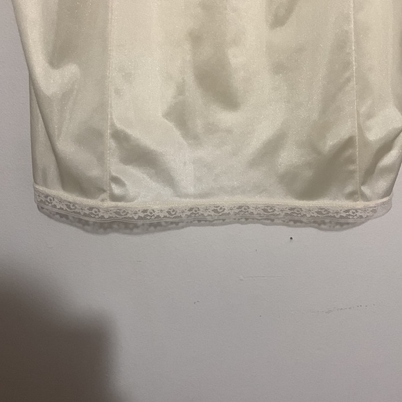 Vintage Cream Lace Satin Camisole Petticoat Junction Lingerie Top Festival - Picture 4 of 6